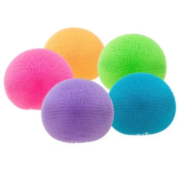 đź’™Schylling NEEDOH BLUE Fuzz Ball ~Velvet Squeeze Squishy Sensory Toy NEW - Picture 3 of 8